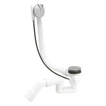 Sifon pentru cadă ROCA, automat, cu preaplin, Ø 52 mm, pentru căzi cu două capete, cromat